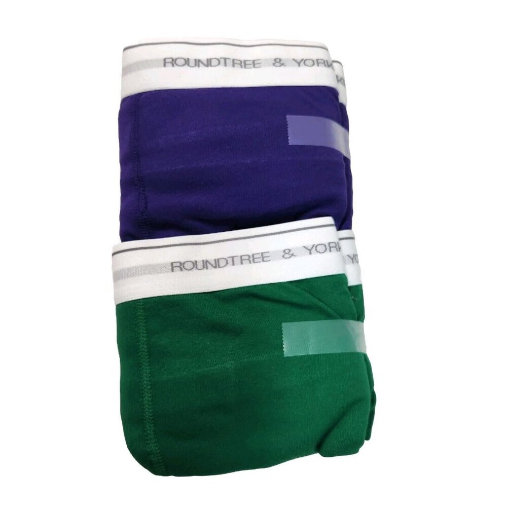 RoundTree & Yorke 2 Pack Knit Boxer Briefs Men's 100% Cotton Big Size 50 (3)